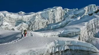 Träger am Gletscher des Amphu Lapcha. trekking mera peak