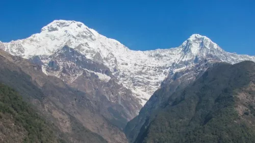 Trekking zum Annapurna Basislager. Am Trek ins annapurna basislager