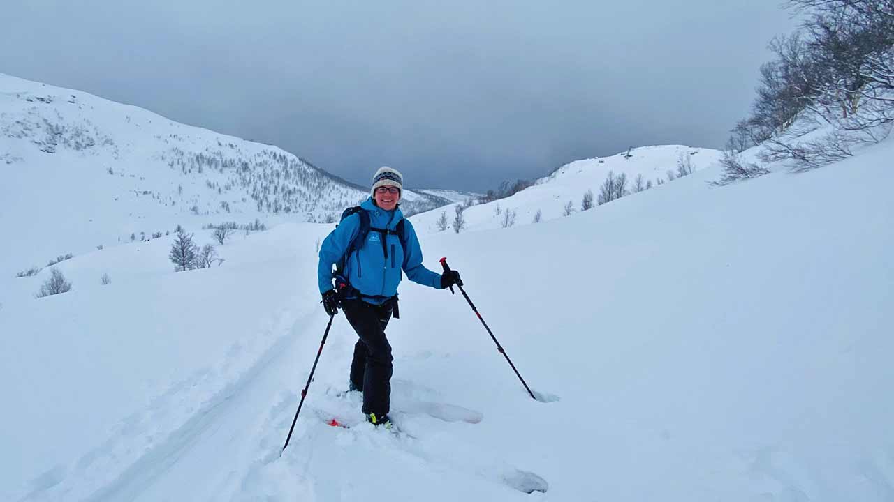 Astrid beim Aufstieg auf den Kopartin